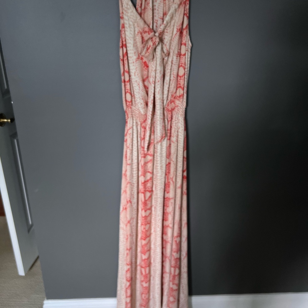 Parker Red and Cream Patterned Dress